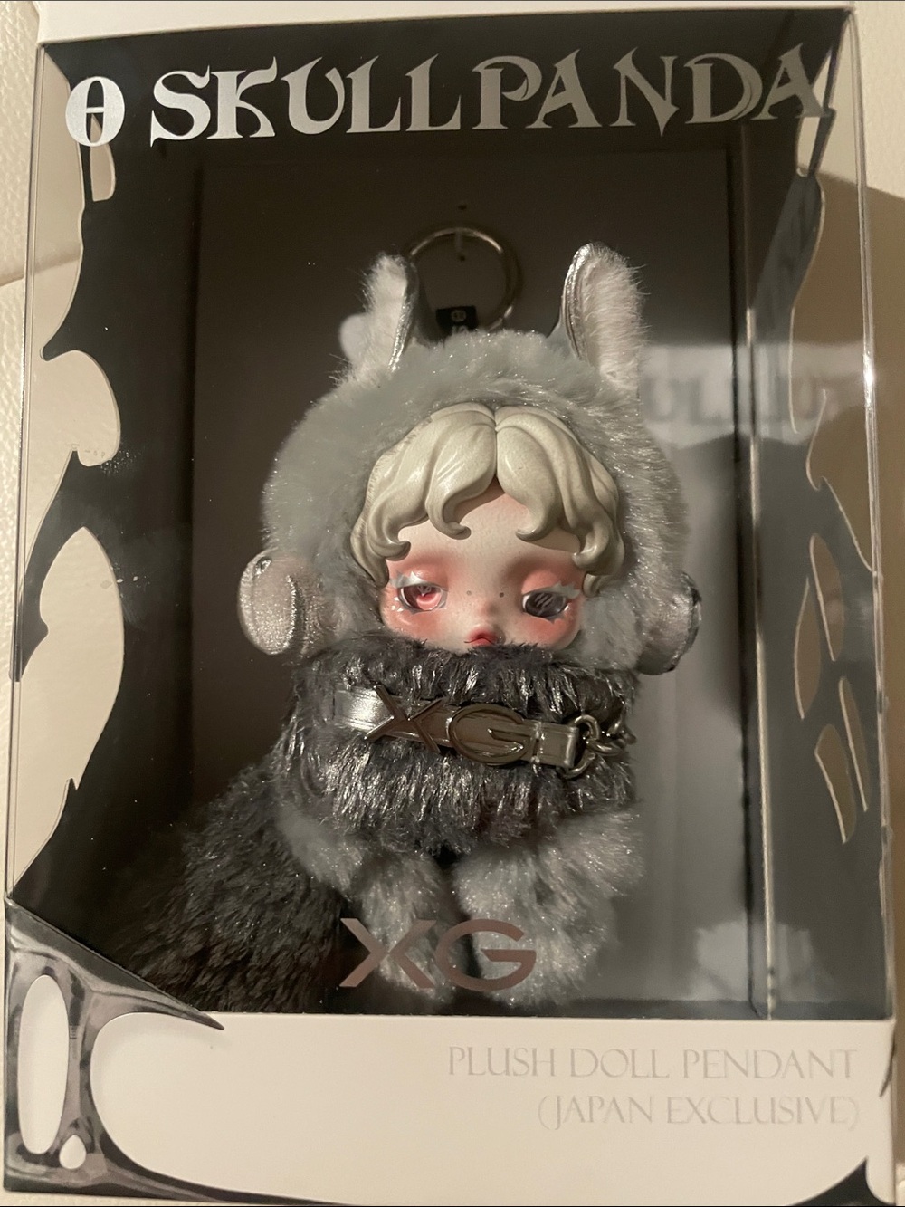 Collectible Plush Figure in Gray Fur - Decorative Box Included